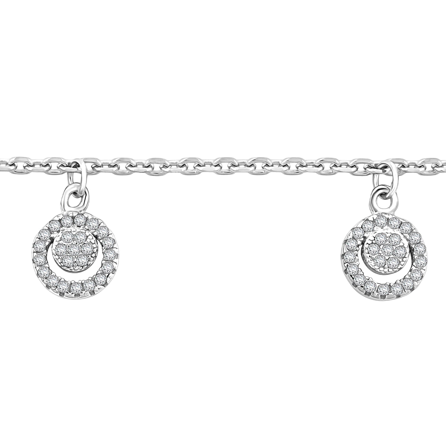 Elanza Simulated Diamond (1.44 Ct) Sterling Silver Bracelet (Size 7 Adjustable) 1.44 ctw