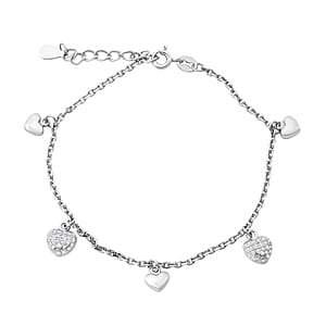 Elanza Simulated Diamond (1.08 Ct) Sterling Silver Bracelet (Size 7 Adjustable) 1.08 ctw