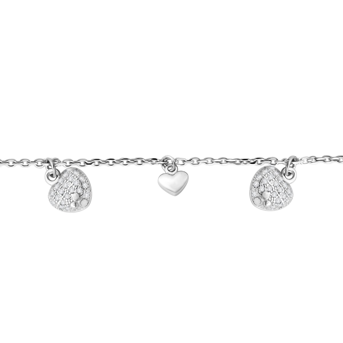 Elanza Simulated Diamond (1.08 Ct) Sterling Silver Bracelet (Size 7 Adjustable) 1.08 ctw image number 1