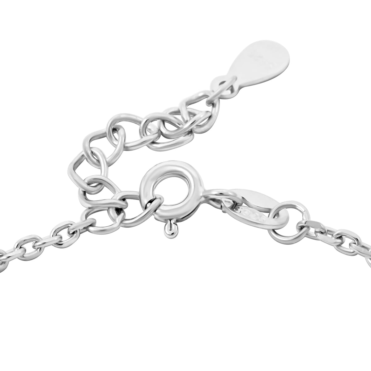 Elanza Simulated Diamond (1.08 Ct) Sterling Silver Bracelet (Size 7 Adjustable) 1.08 ctw image number 2