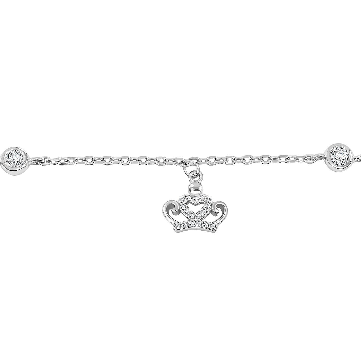 Elanza Simulated Diamond (1.06 Ct) Sterling Silver Bracelet (Size 7 Adjustable) 1.06 ctw