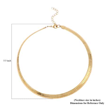 Omega Necklace 16-18 Inches in ION Plated Yellow Gold Stainless Steel 19.40 Grams image number 3