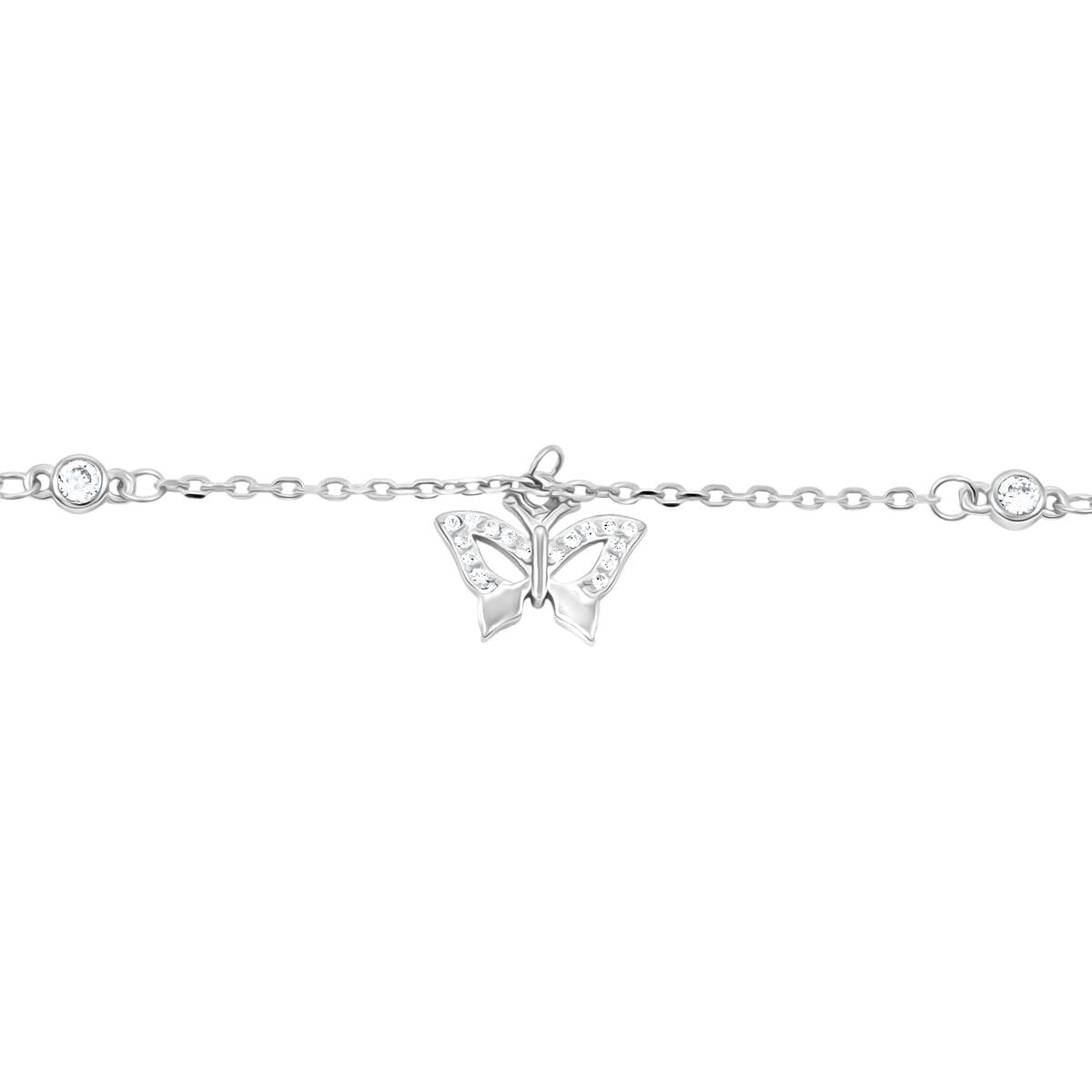 Elanza Simulated Diamond (0.60 Ct) Sterling Silver Bracelet (Size 7 Adjustable) 0.60 ctw image number 2