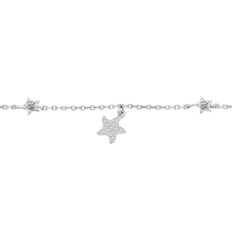 Elanza Simulated Diamond (1.19 Ct) Sterling Silver Bracelet (Size 7 Adjustable) 1.19 ctw