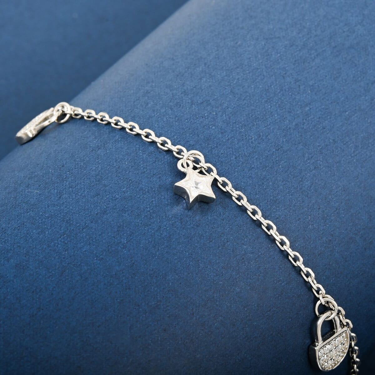 Elanza Simulated Diamond (1.90 Ct) Sterling Silver Bracelet (Size 7 Adjustable) 1.90 ctw image number 1