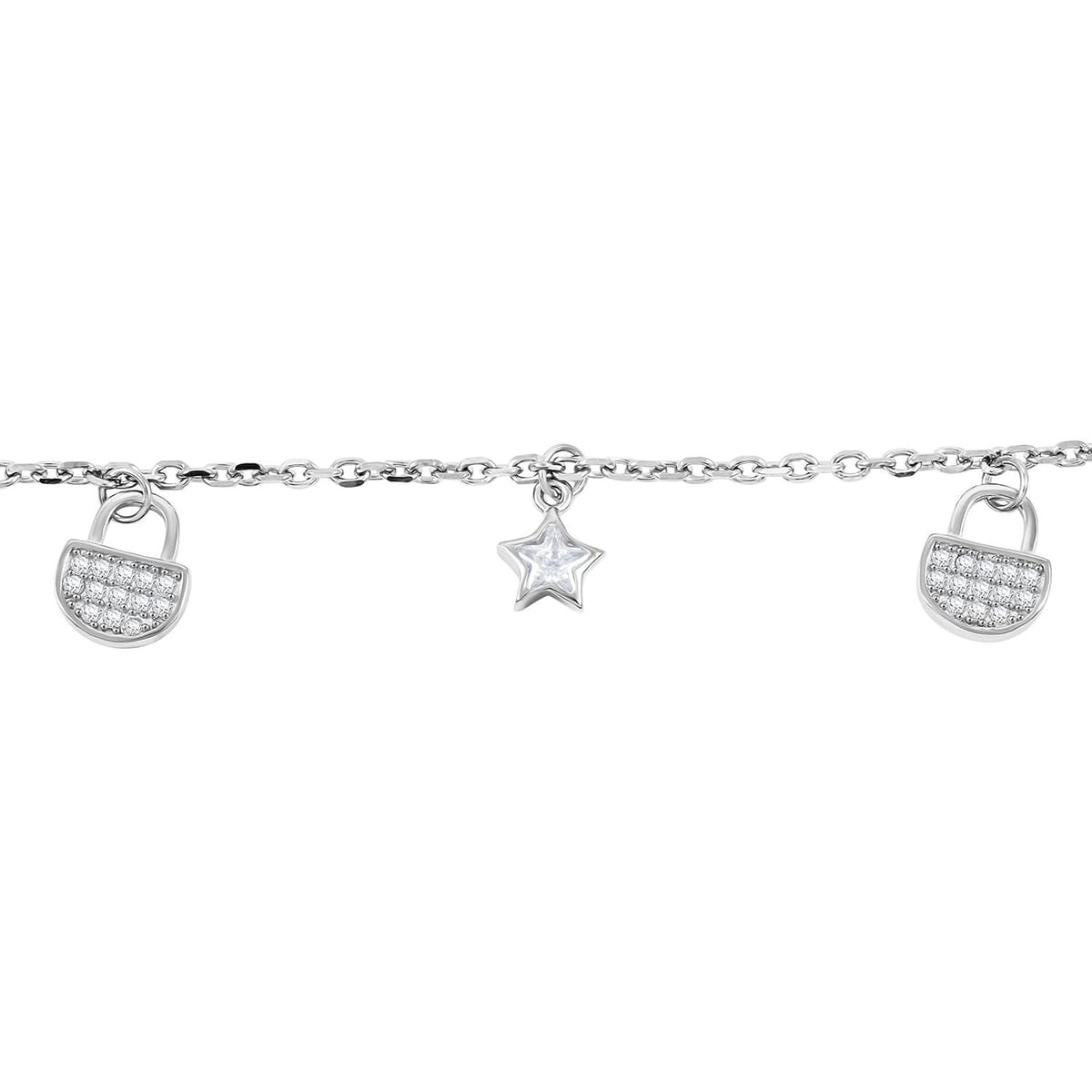 Elanza Simulated Diamond (1.90 Ct) Sterling Silver Bracelet (Size 7 Adjustable) 1.90 ctw image number 2