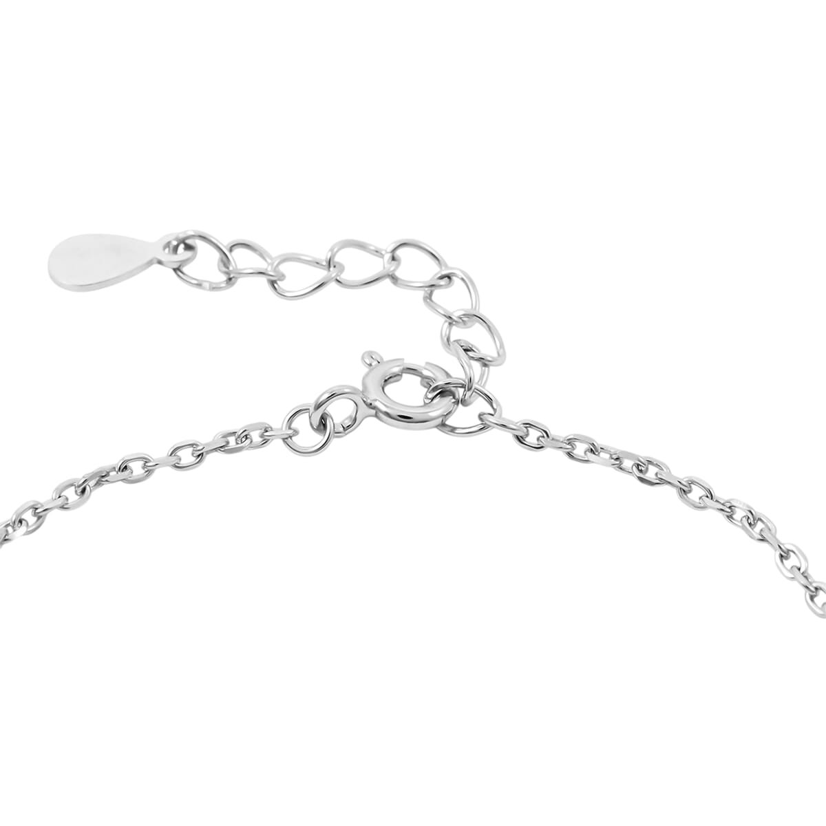Elanza Simulated Diamond (0.66 Ct) Sterling Silver Bracelet (Size 6.5 Adjustable) 0.66 ctw image number 2