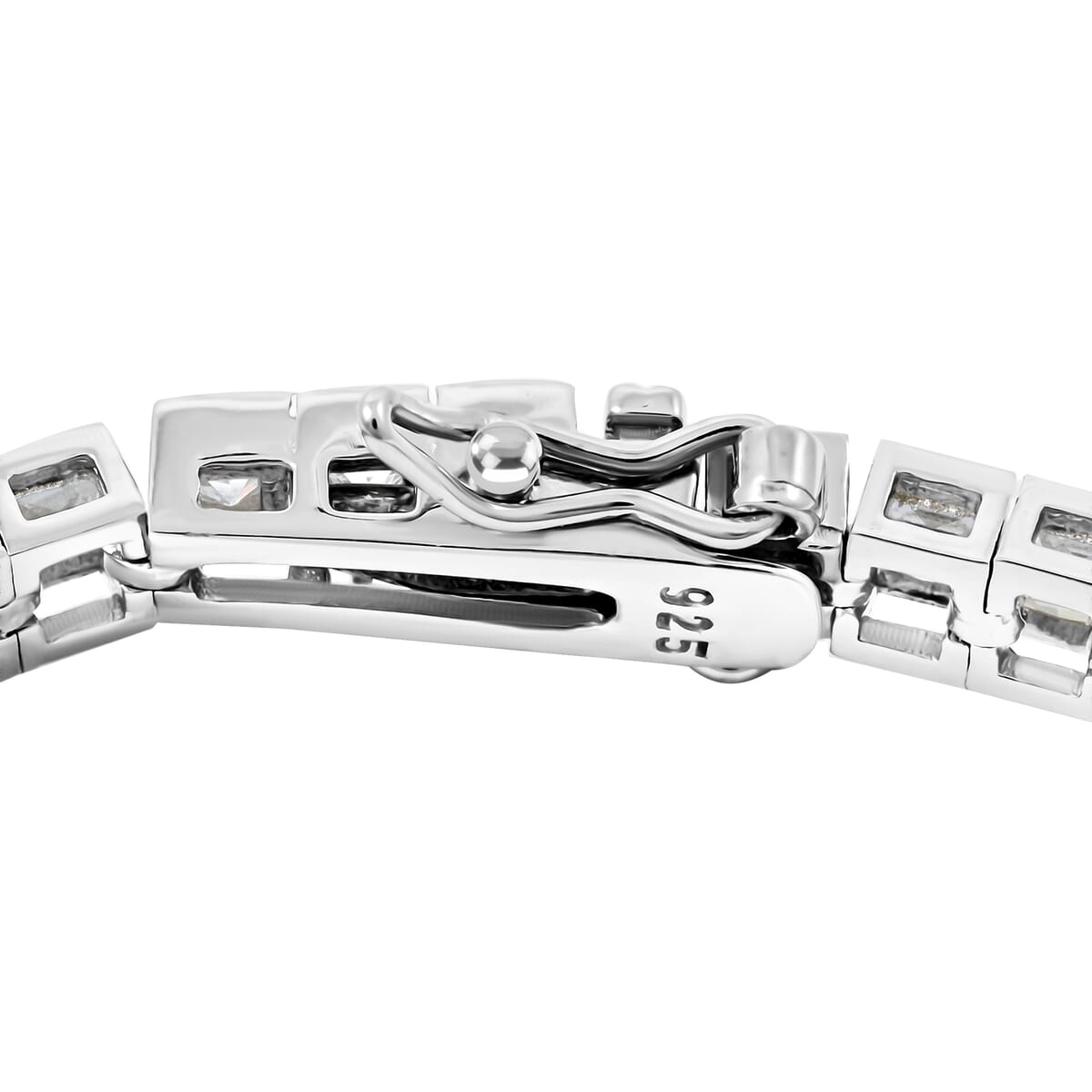 Elanza Simulated Diamond (26.50 Ct) Sterling Silver Bracelet (Size 7.00 In) 26.50 ctw image number 2