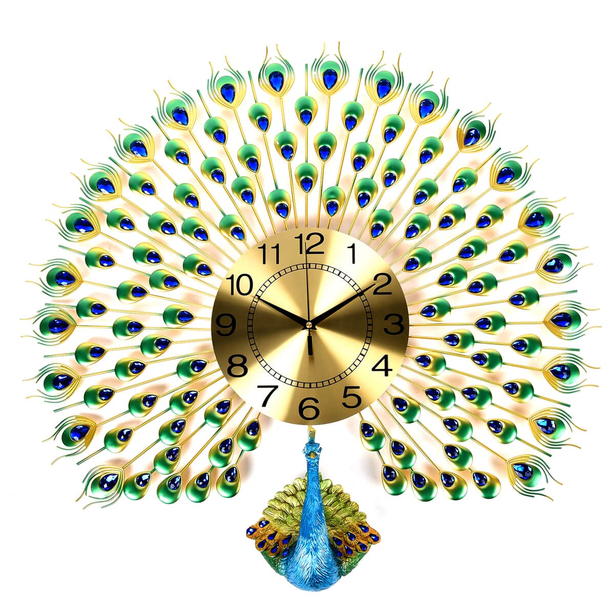 Peacock Wall Clock (2'2ft x 2'2ft) image number 0