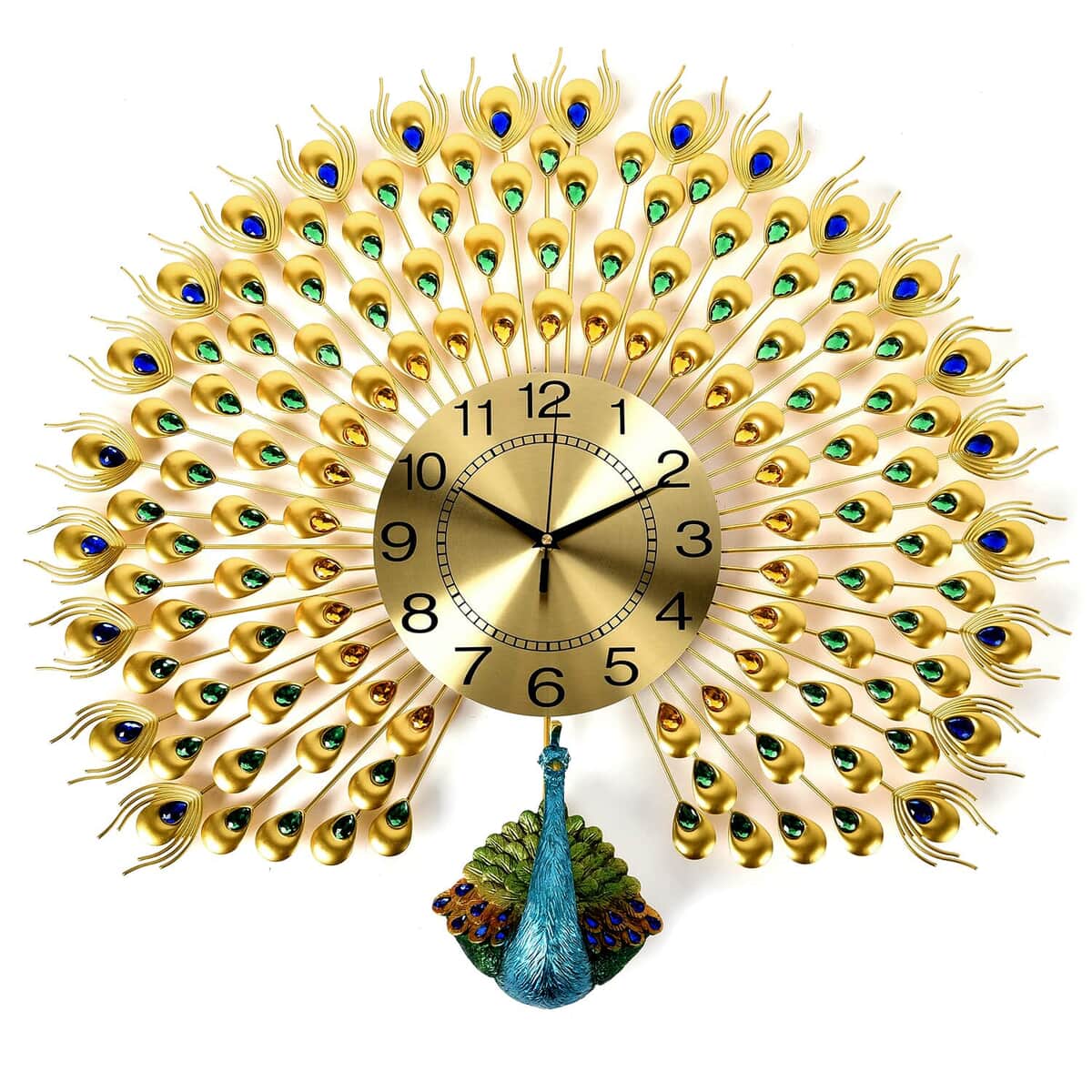 Peacock Wall Clock (Requires AA Battery) image number 0