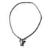 Hematite Beaded Necklace 20 Inches with Turtle Pendant in Stainless Steel image number 0