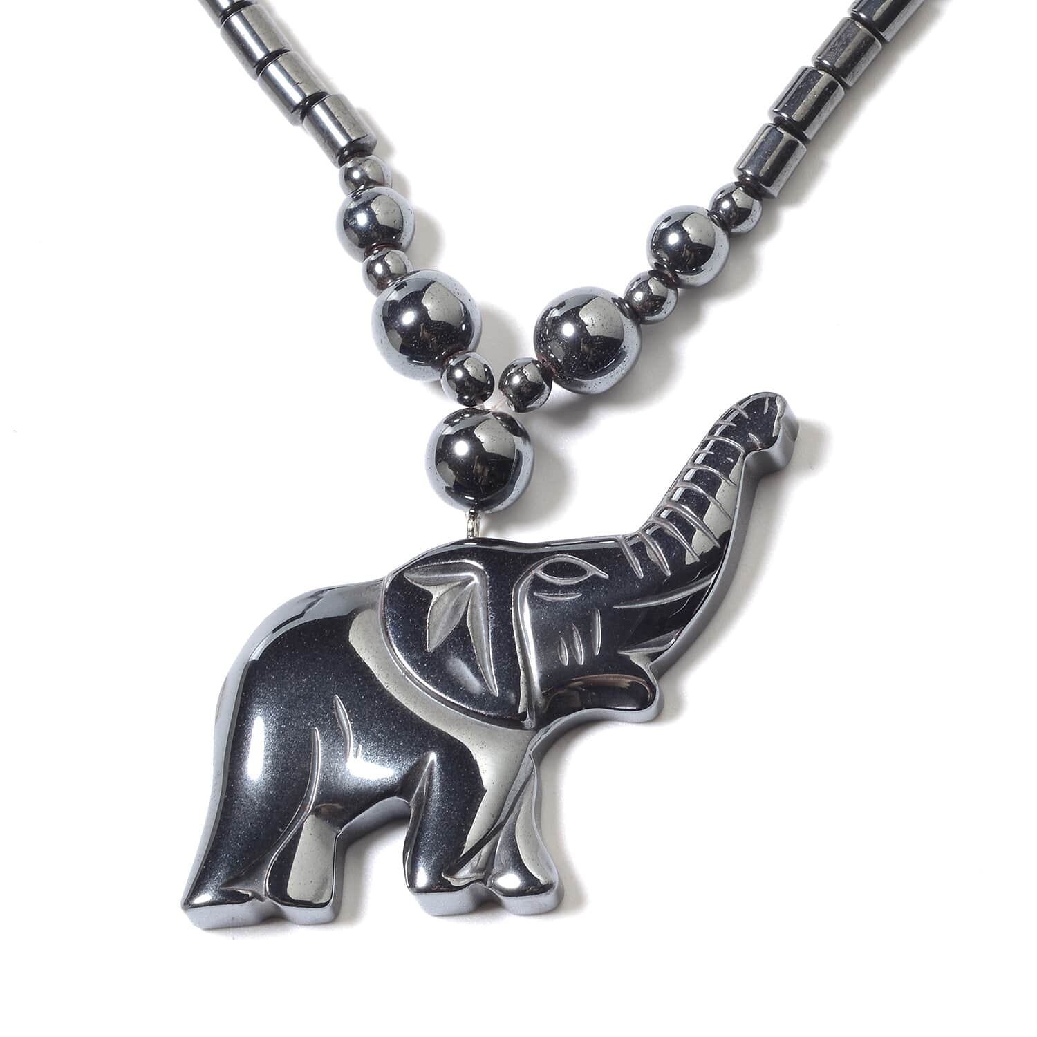 Hematite elephant store necklace