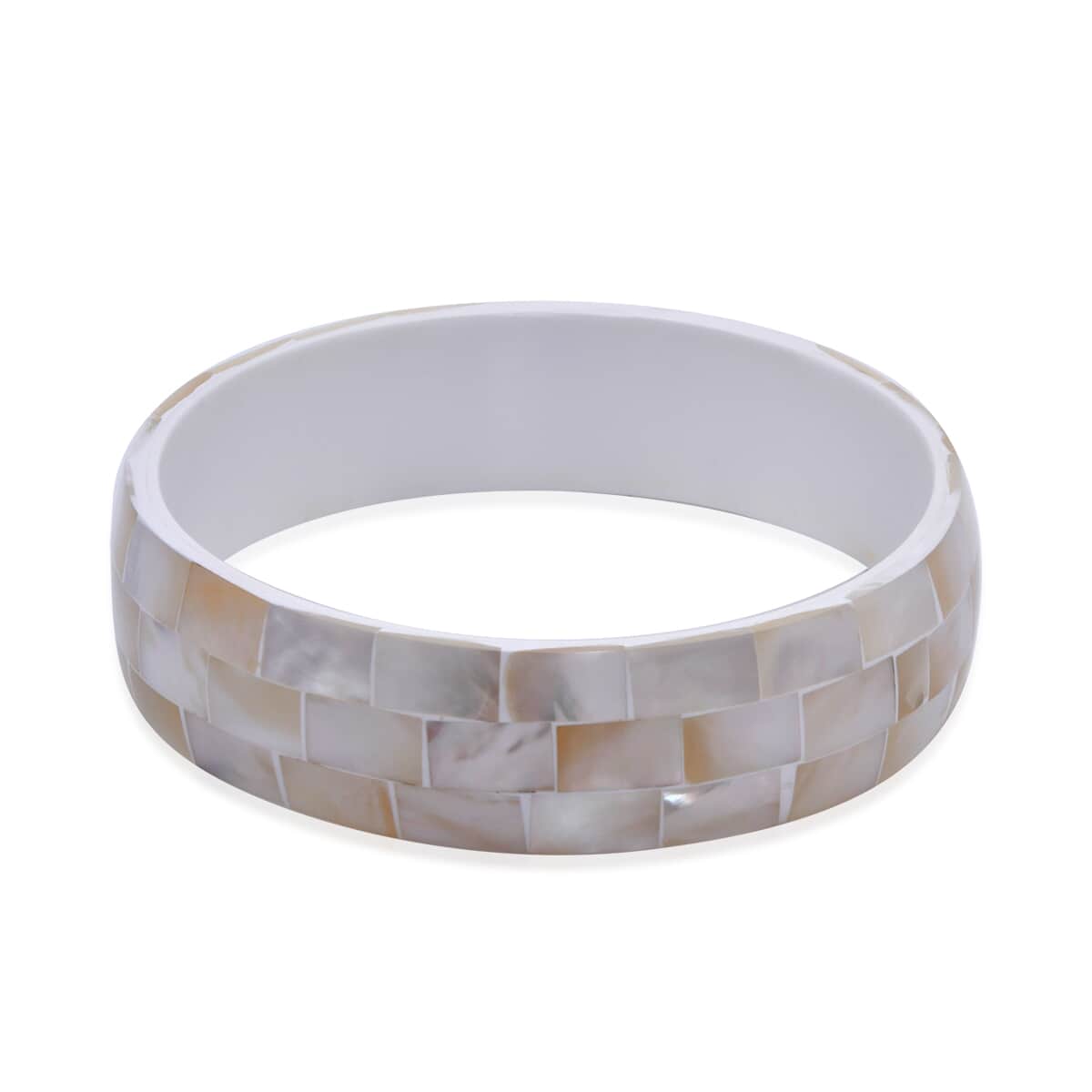 Mother of Pearl Inlay and Chroma Bangle Bracelet (7.5 Inches) image number 3