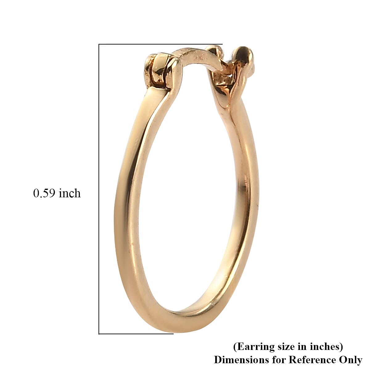 Hoop Earrings in Vermeil Yellow Gold Over Sterling Silver