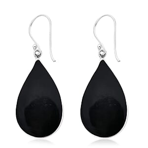 Abalone Shell Drop Earrings for Women in Sterling Silver, Fishhook Earrings, Gift for Her