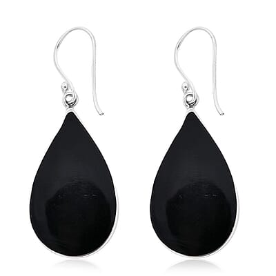 Abalone Shell Drop Earrings for Women in Sterling Silver, Fishhook Earrings, Gift for Her