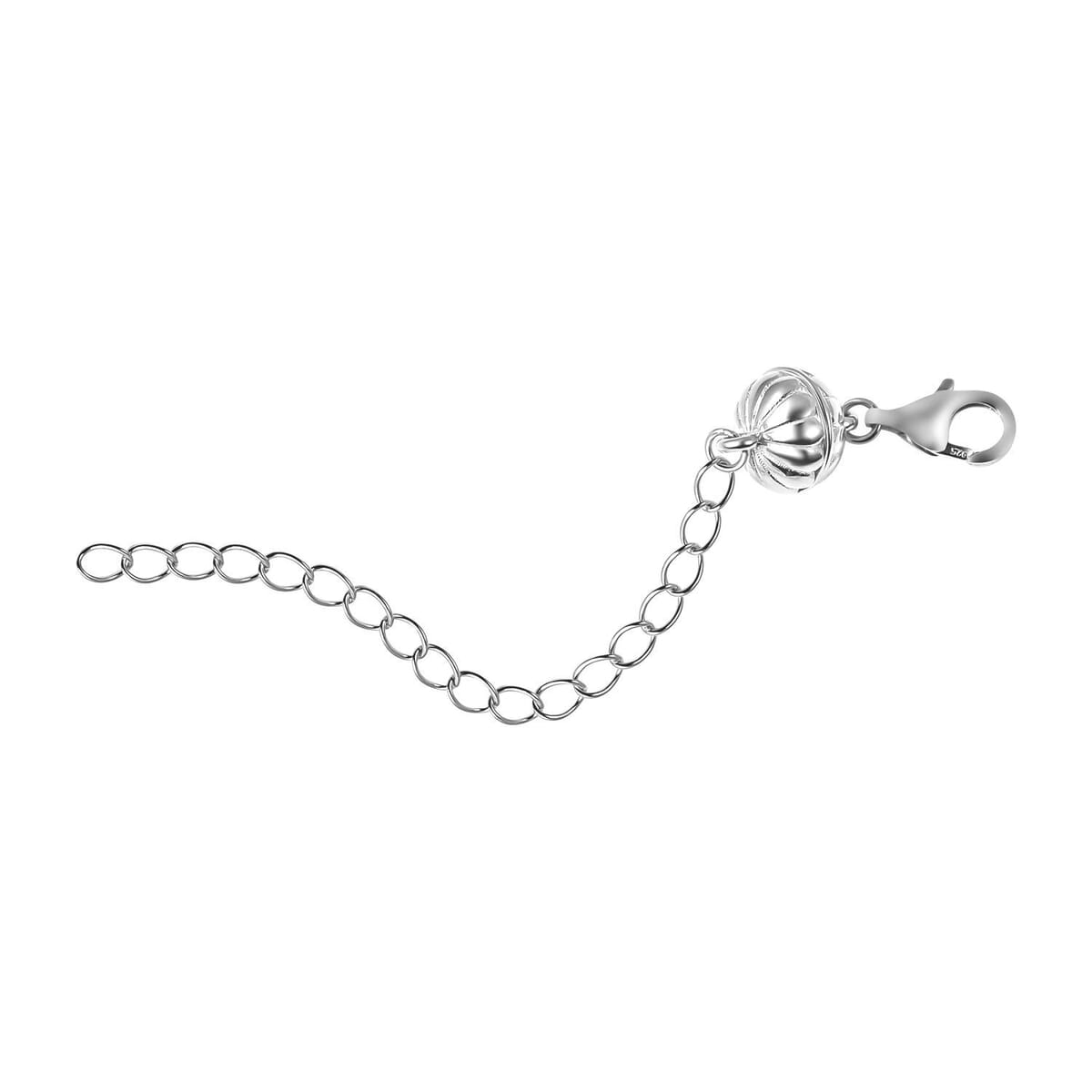 Sterling Silver Round Shape Magnetic Lock Extender 2 Inches 2.20 Grams image number 0