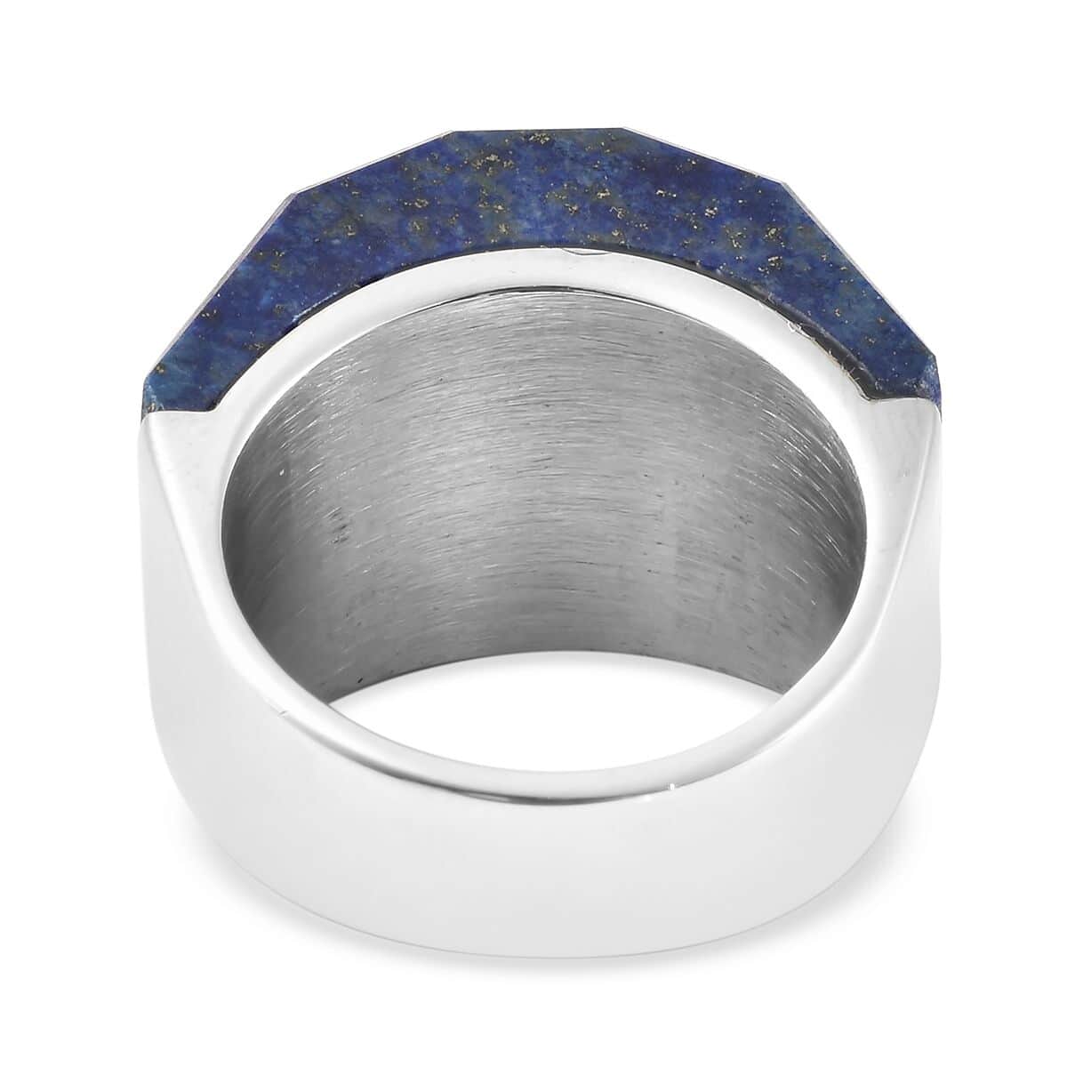 Lapis Lazuli Ring in Stainless Steel (Size 6.0) 37.15 ctw image number 4