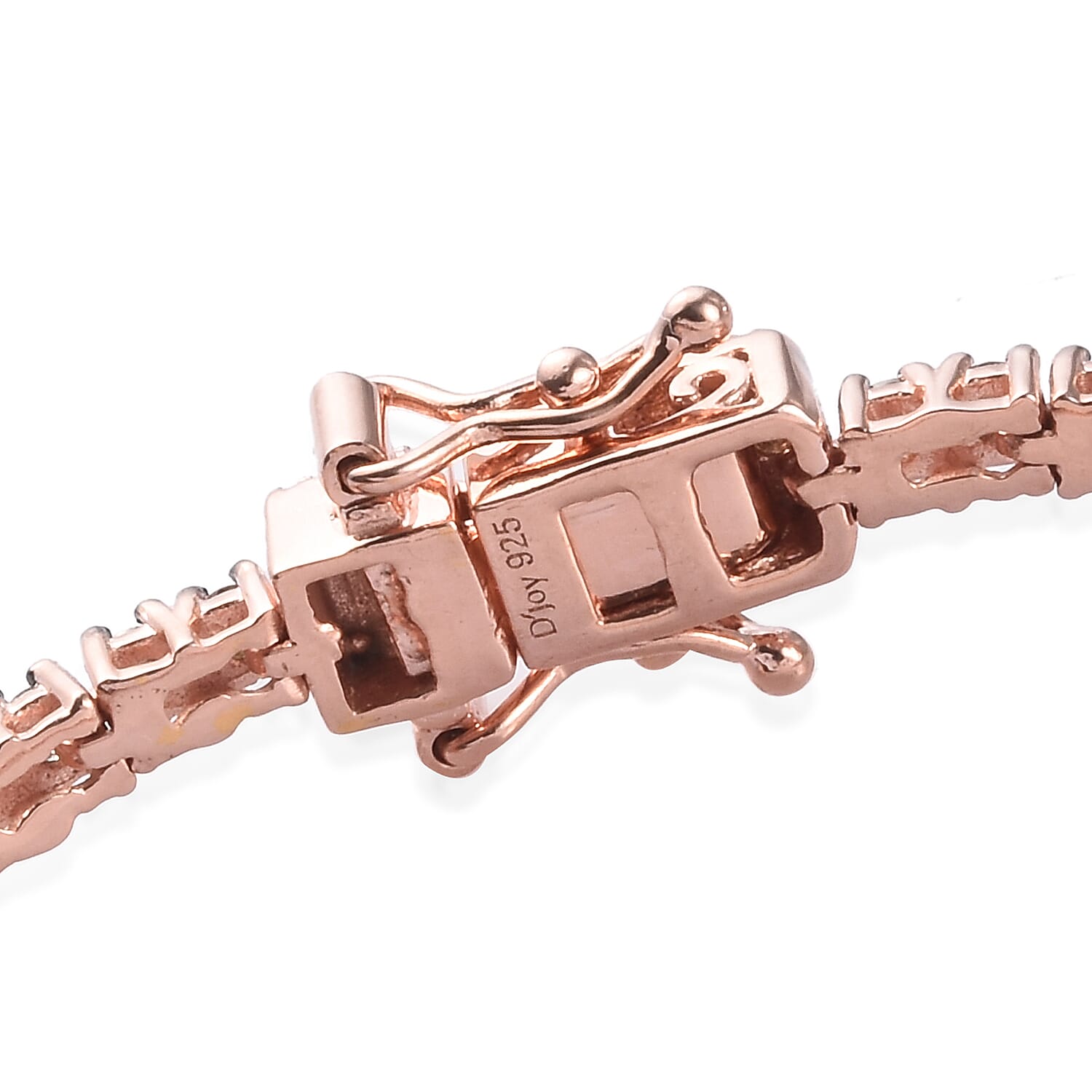 Natural Champagne Diamond Bracelet in Black Rhodium and Vermeil Rose Gold Over Sterling Silver (7.25 In) 3.00 ctw