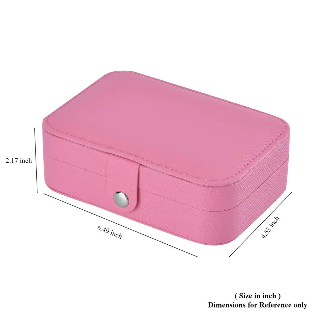 Faux Leather Mini, Portable, Travel Jewelry Organizer Storage Box image number 5