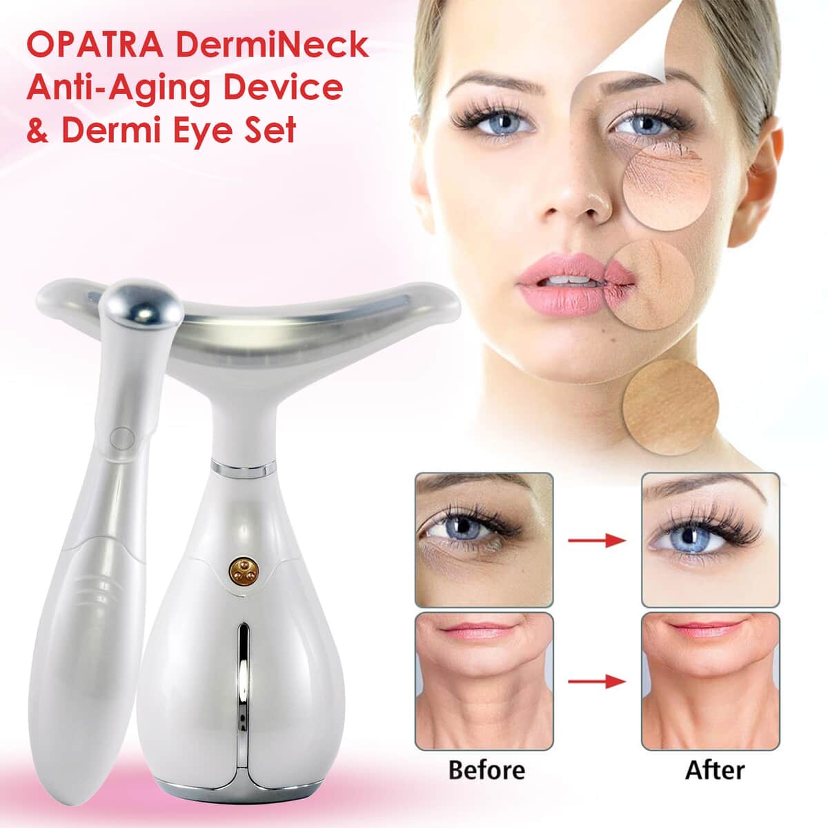 Opatra DermiNeck Anti-Aging Device & DermiEye Set (Warranty Included) image number 1