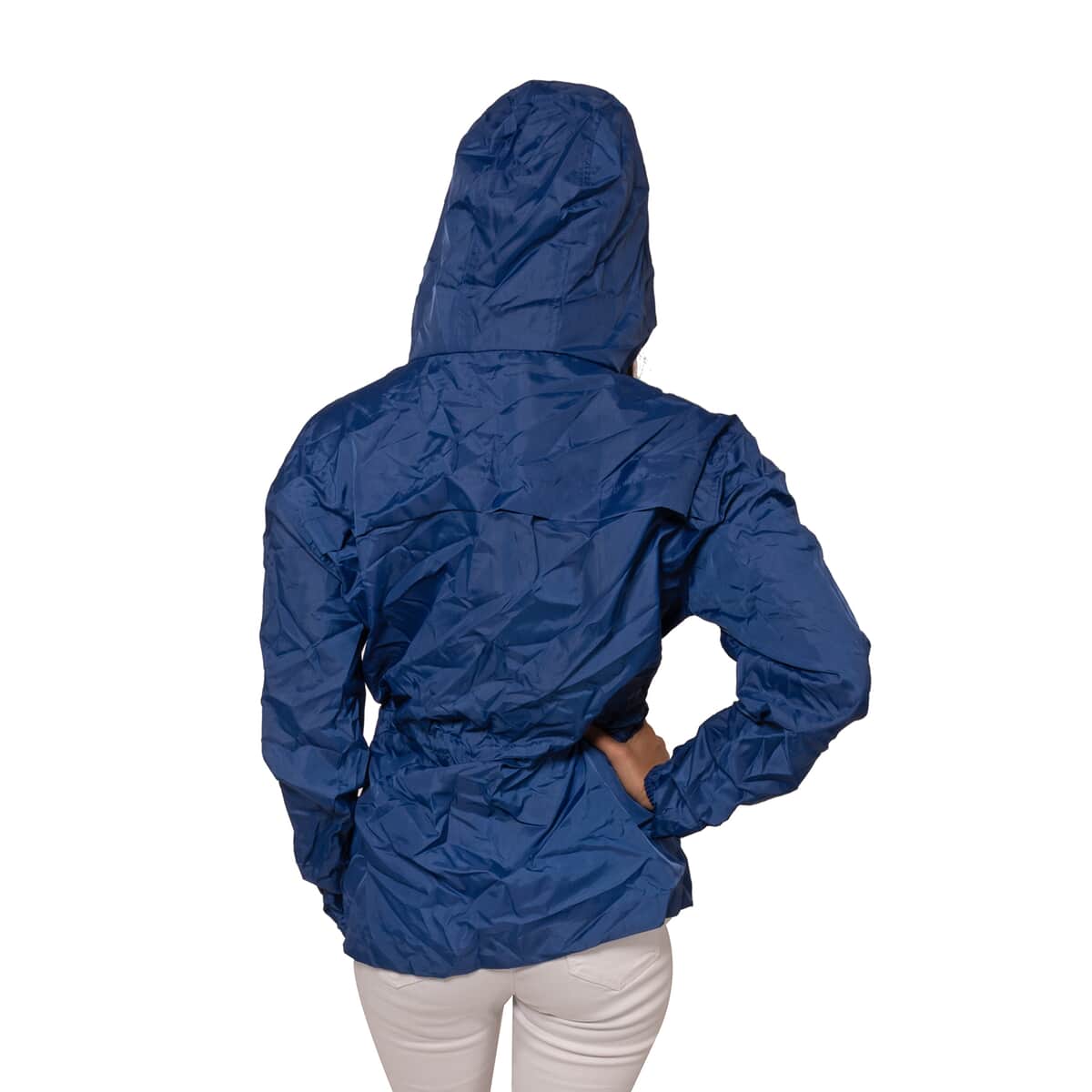 Navy Packable Weather Resistant Jacket (L, Polyester) image number 2