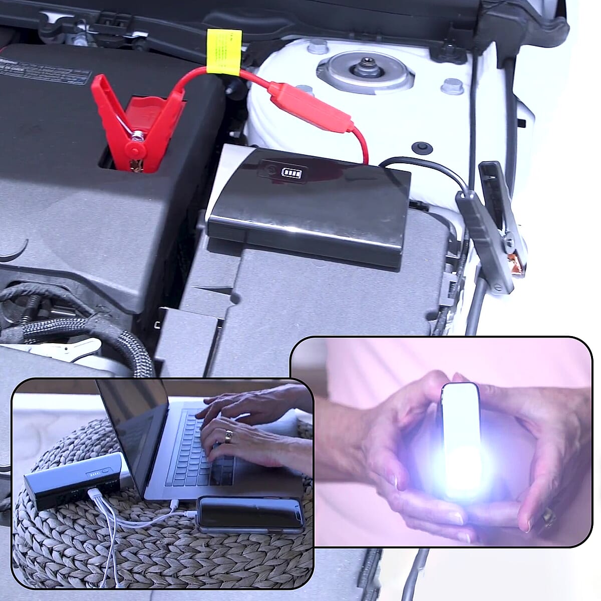 Multi Function Portable Jump Starter Power Bank with Accessories (16800 mAh) image number 1