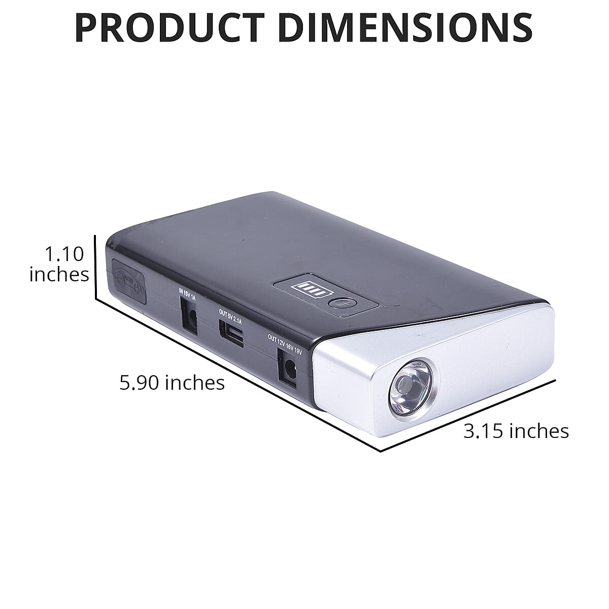 Multi Function Portable Jump Starter Power Bank with Accessories (16800 mAh) image number 3