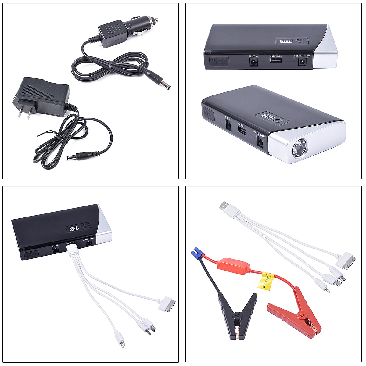 Multi Function Portable Jump Starter Power Bank with Accessories (16800 mAh) image number 4