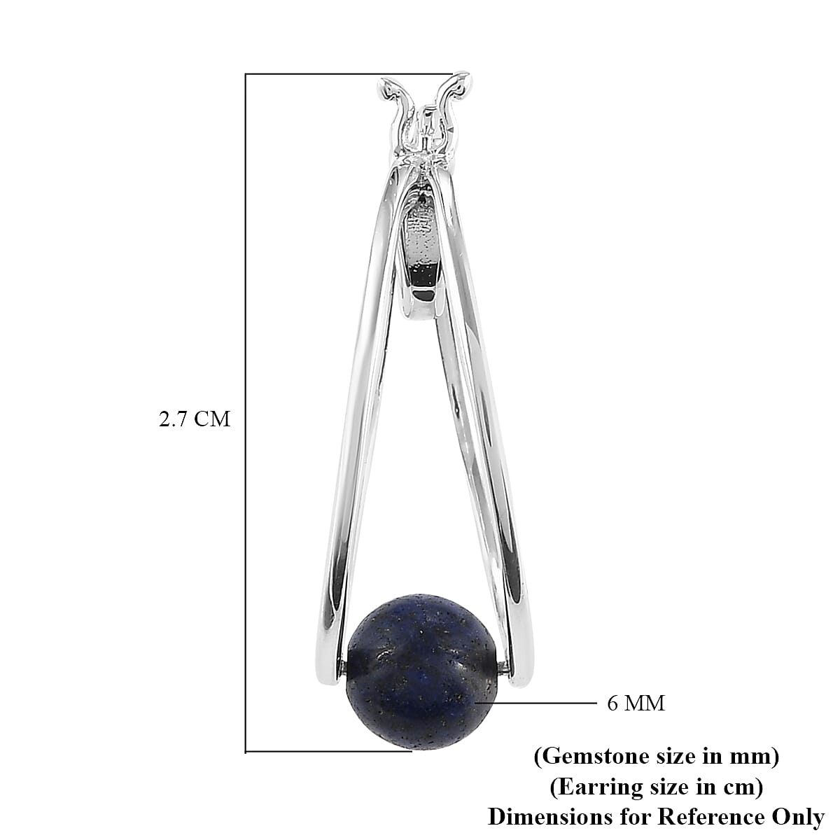 Lapis Lazuli 4.00 ctw Ball Earrings in Sterling Silver