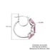 Simulated Pink Diamond Hoop Earrings in Sterling Silver image number 5