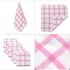 Set of 24 Pink Cotton Checkered Pattern Dish Cloth ( 12 x 12 )    image number 6