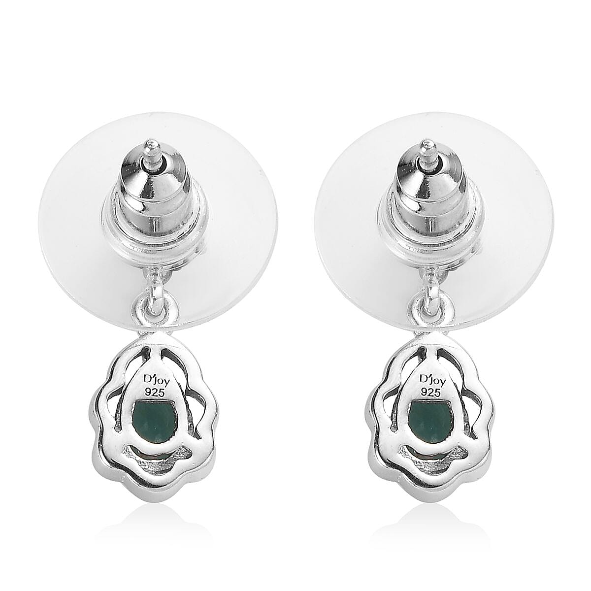 Premium Grandidierite and White Zircon Earrings in Platinum Over Sterling Silver 0.90 ctw
