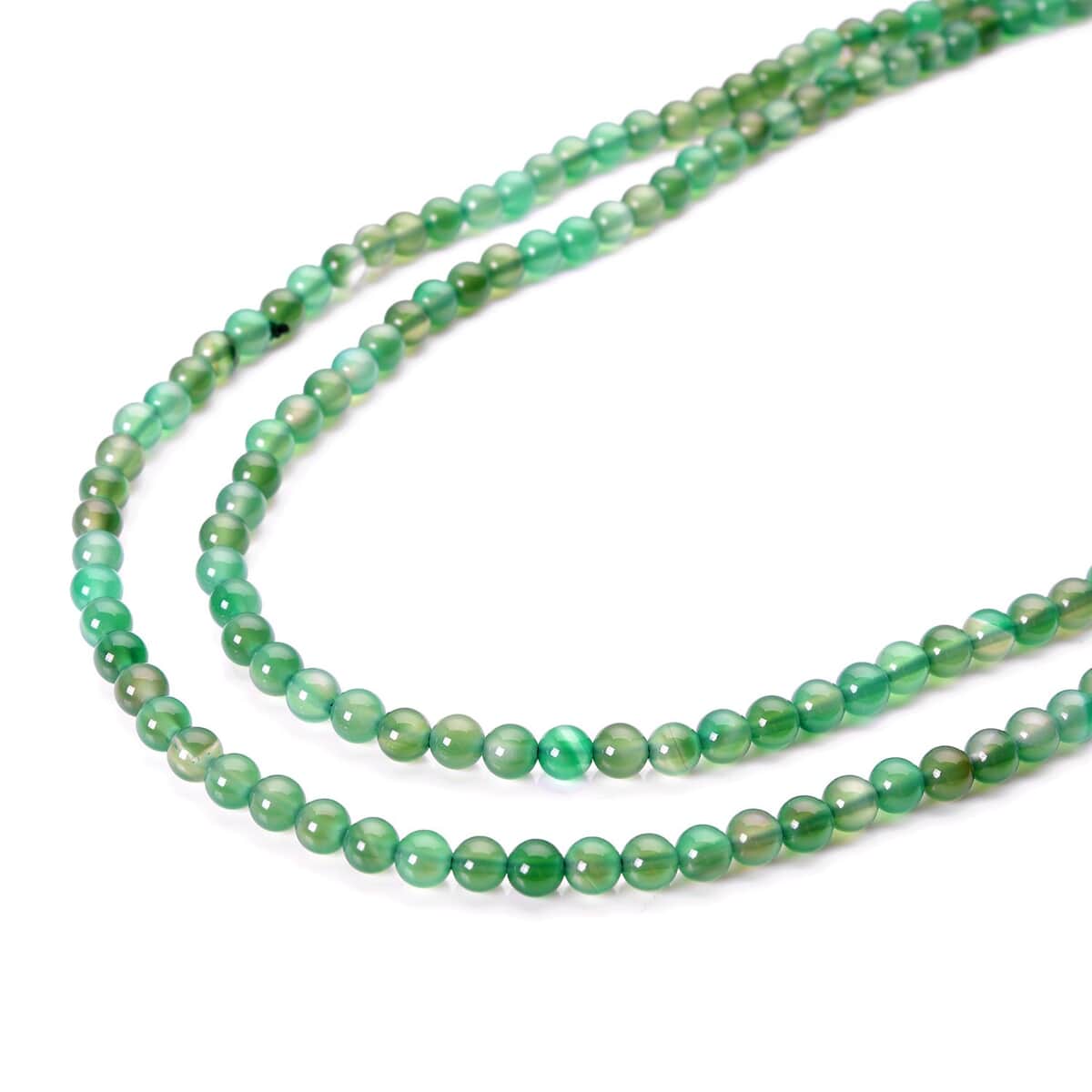 Enhanced Green Agate Beaded Endless Necklace 60 Inches 396.50 ctw image number 2