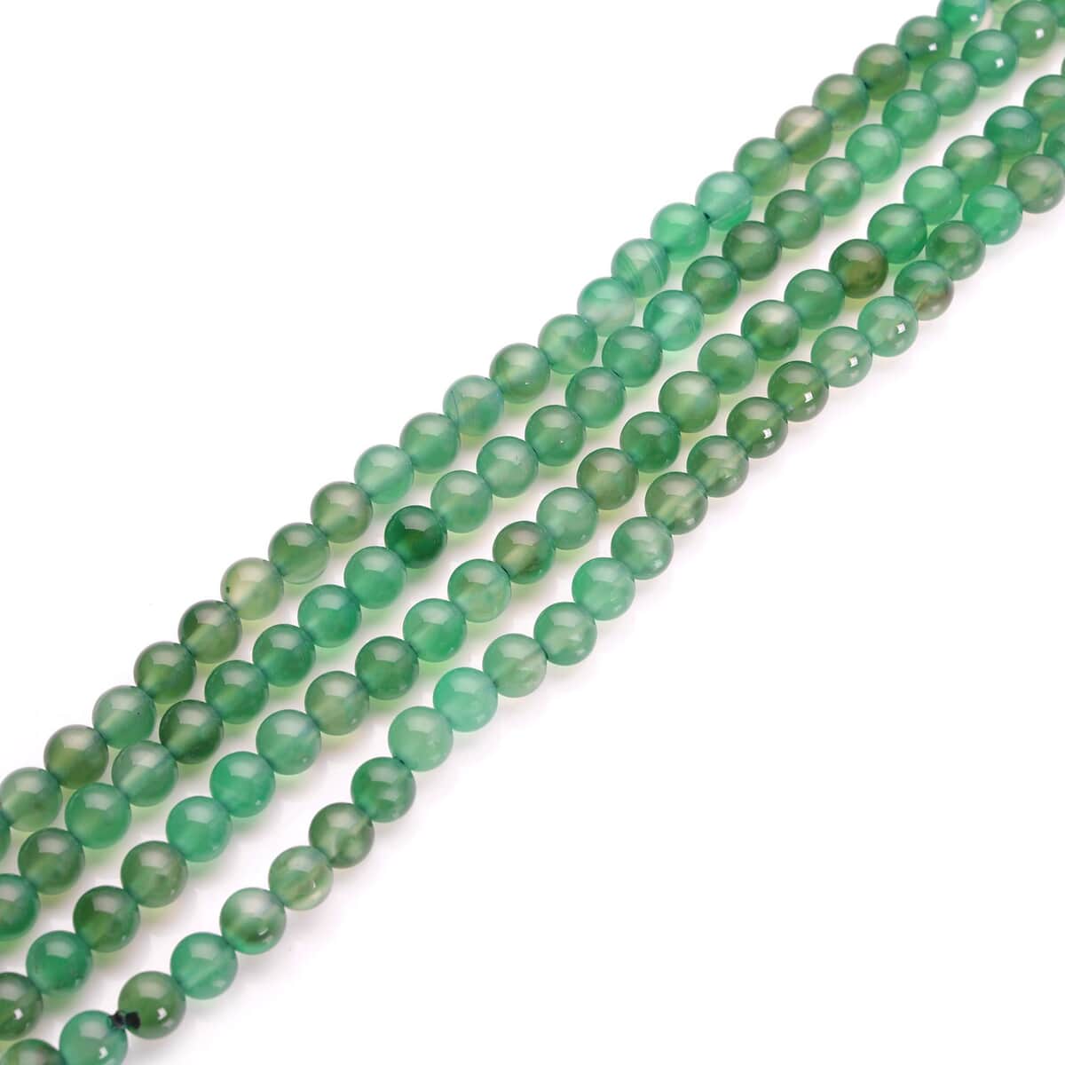Enhanced Green Agate Beaded Endless Necklace 60 Inches 396.50 ctw image number 3