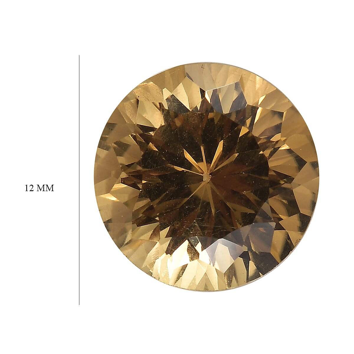 Brazilian Citrine (Rnd 12 mm) 5.50 ctw Loose Gemstone