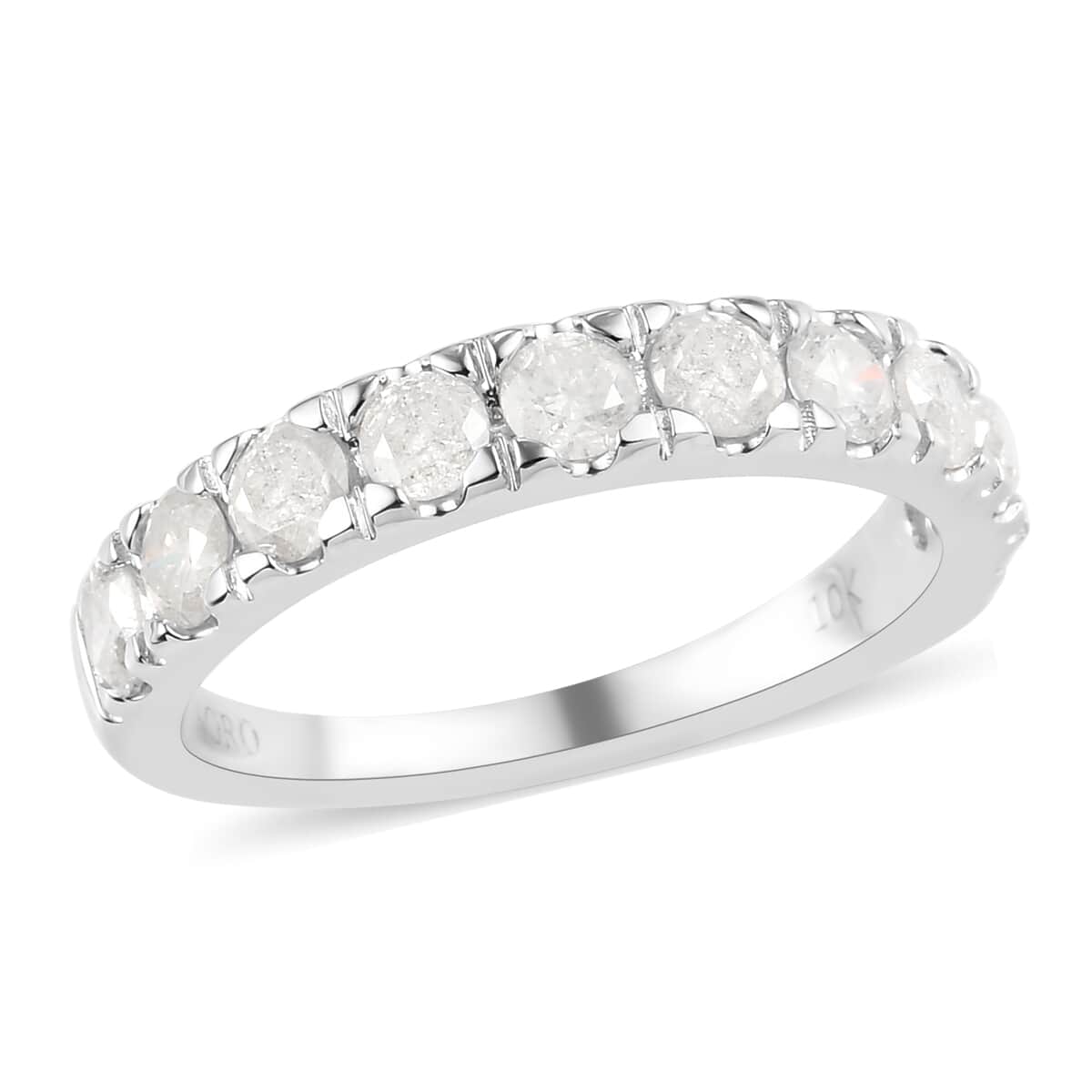 LUXORO 10K White Gold G-H I2 Diamond Band Ring (Size 6.0) 2.50 Grams 1.00 ctw image number 0