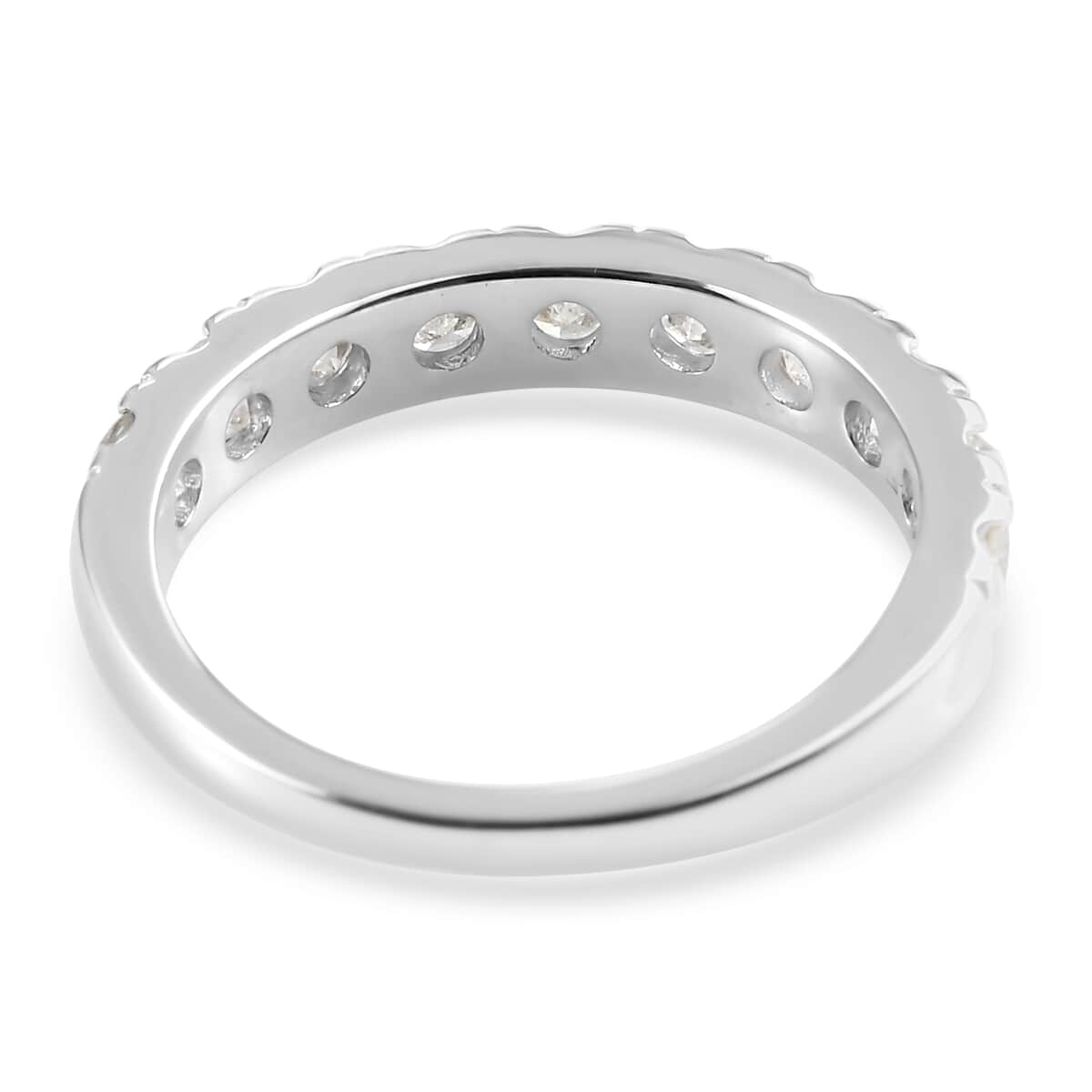 LUXORO 10K White Gold Diamond G-H I2 Band Ring (Size 6.0) 2.50 Grams 1.00 ctw image number 4
