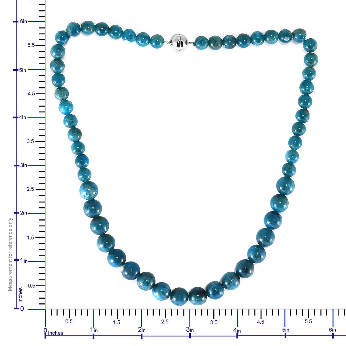 293.00 ctw Malgache Neon Apatite Beads Necklace 18 Inches in Sterling Silver with Magnetic Lock image number 3