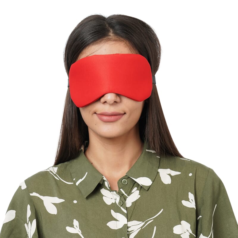 Set of 4 Multi Color Polyester Eye Masks with Filled of Foam