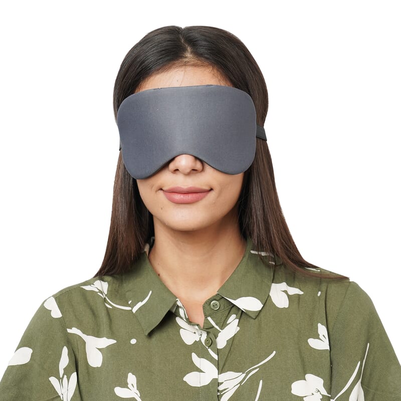 Set of 4 Multi Color Polyester Eye Masks with Filled of Foam