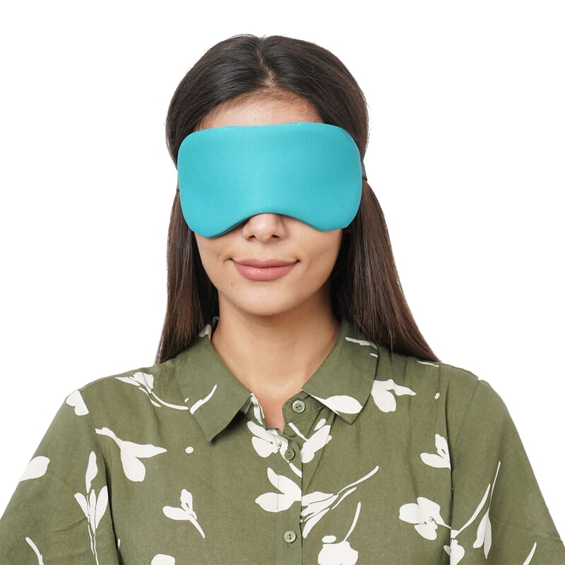 Set of 4 Multi Color Polyester Eye Masks with Filled of Foam