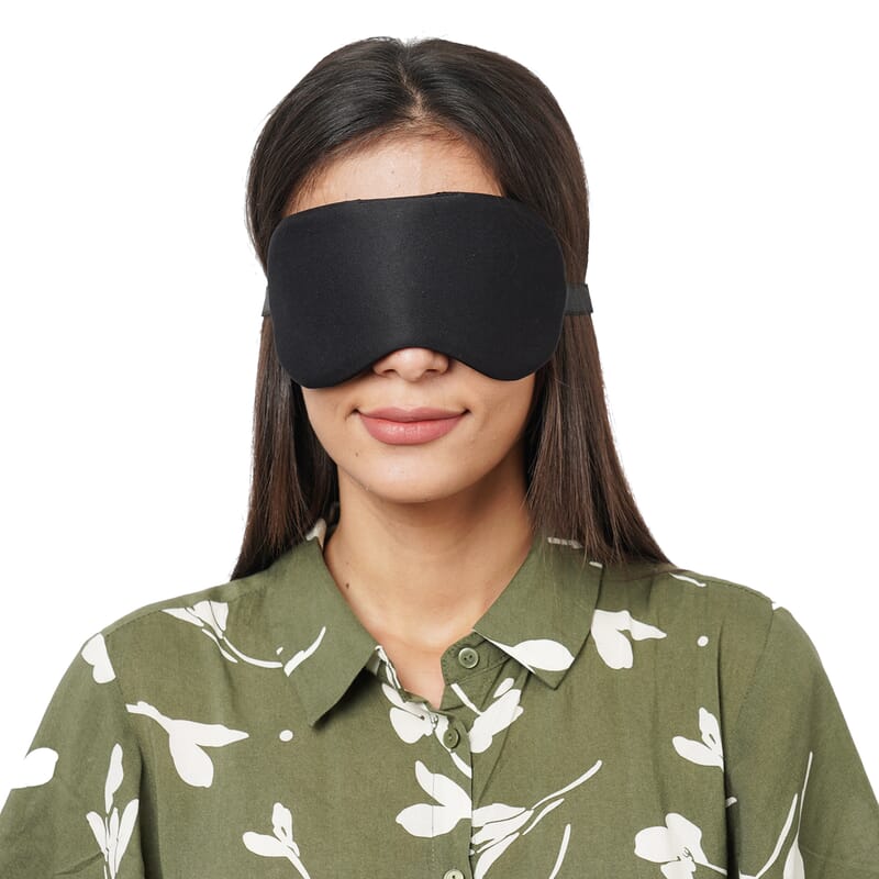 Set of 4 Multi Color Polyester Eye Masks with Filled of Foam