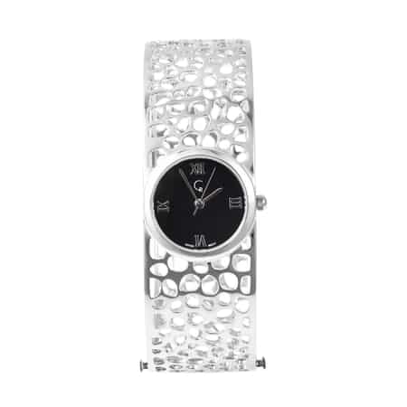 Rachel Galley Swiss Movement Watch Bangle Bracelet, Sterling Silver Watch Bangle Bracelet , Swiss Movement Watch , Stainless Steel Back Watch (7.5 in) image number 0
