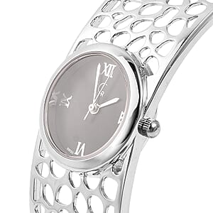 Rachel Galley Swiss Movement Watch Bangle Bracelet, Sterling Silver Watch Bangle Bracelet , Swiss Movement Watch , Stainless Steel Back Watch (7.5 in)