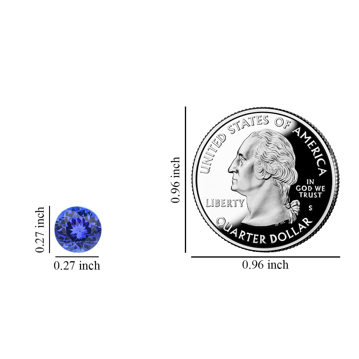 AAAA VIVID Tanzanite (Rnd 7 mm) 1.30 ctw image number 3
