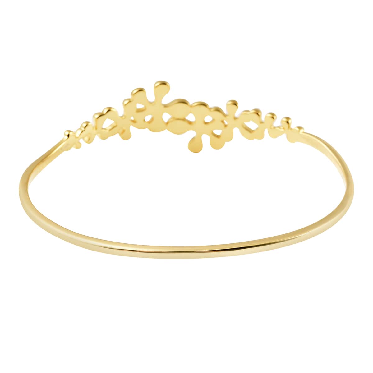 LucyQ Splash Collection 14K Yellow Gold Over Sterling Silver Bangle Bracelet (7 in) 16.90 Grams image number 5