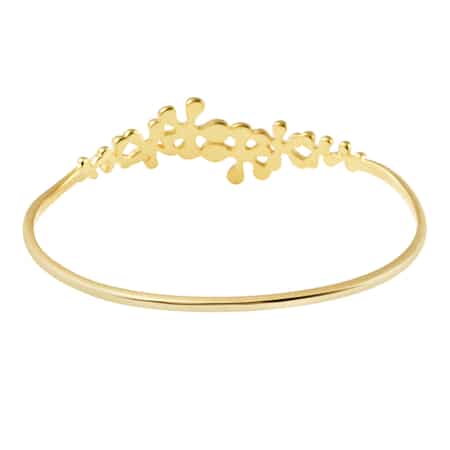 LucyQ Splash Collection 14K Yellow Gold Over Sterling Silver Bangle Bracelet (7.50 in) 17.65 Grams image number 5
