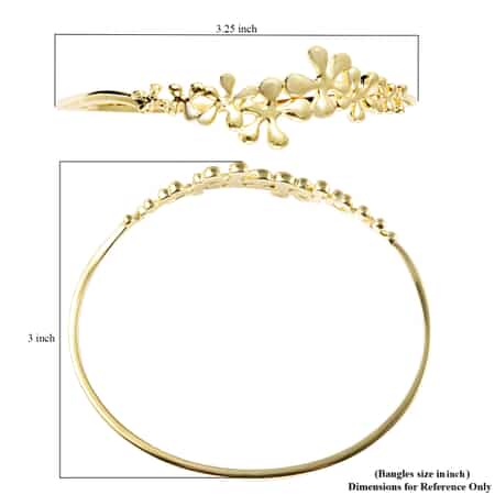 LucyQ Splash Collection 14K Yellow Gold Over Sterling Silver Bangle Bracelet (7.50 in) 17.65 Grams image number 6