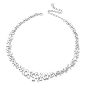 LucyQ Splash Collection Rhodium Over Sterling Silver Necklace 20 Inches 45 Grams